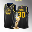 men's & youth #30 Stephen Curry Jersey Black 2022 Finals Champions Swingman Basketball