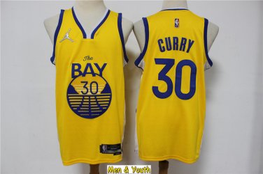 Youth Stephen Curry Golden State Warriors Jordan Brand Swingman Gold Gray  2022 All-Star Game Jersey