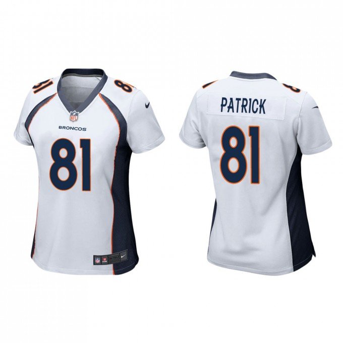 Women's Football Team Uniform 81 Tim Patrick Jerseys Player Game White