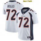 men's & youth Football Team Uniform #72 Garett Bolles Jerseys Player Game White Shirts