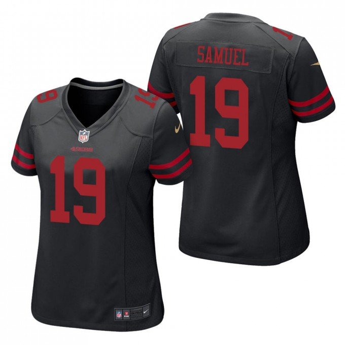 Women's Football Team Uniform #19 Deebo Samuel Jersey Player Game Black ...