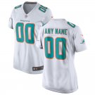 Women's Dolphins Football Team Uniform #00 Custom Name Number Jerseys Player Game White Shirts