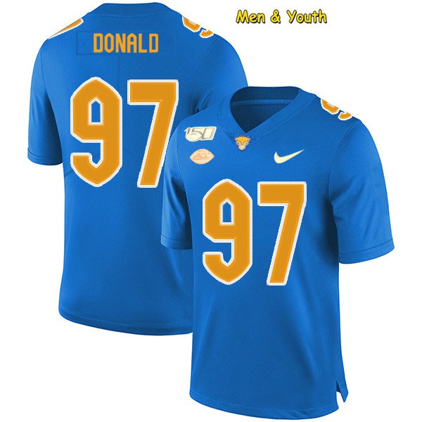 men's & youth Football Team Uniform 97 Aaron Donald Jerseys Game Blue