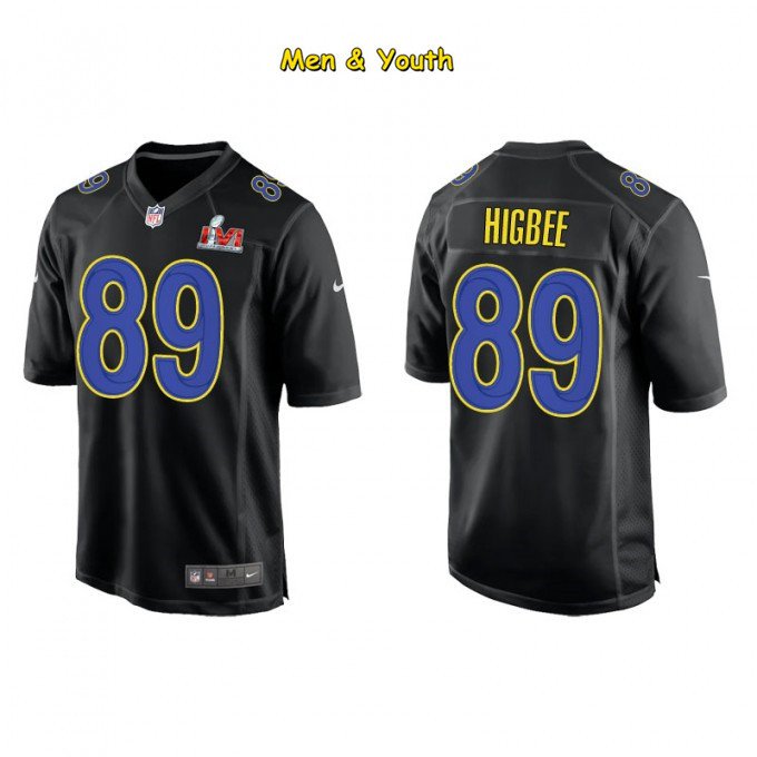 men's & youth Football Team Uniform 89 Tyler Higbee Jerseys Black