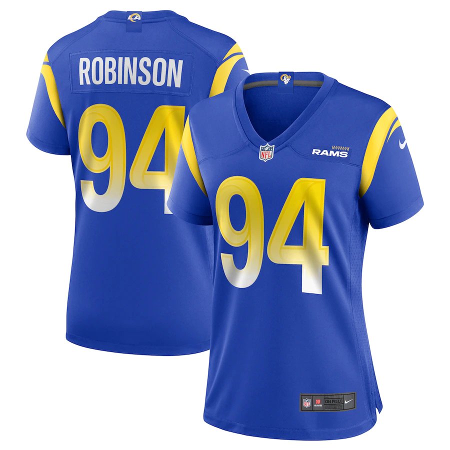 Women's Football Team Uniform 94 A'Shawn Robinson Jerseys Player Game