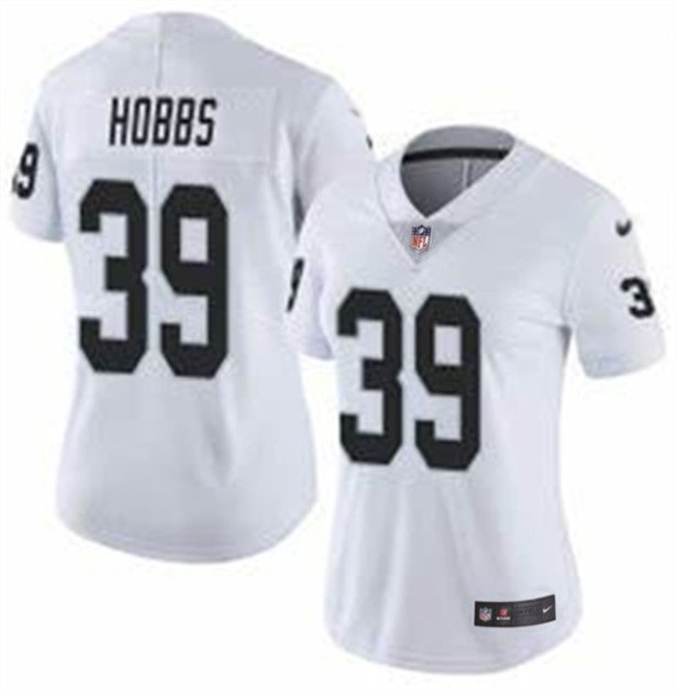 Women's Football Team Uniform #39 Nate Hobbs Jerseys Player Game White ...