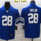 men's & youth Football Team Uniform #28 Jonathan Taylor Jerseys Player Game Royal Alternate Shirts