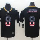 Men's Football Team Uniform #8 Lamar Jackson Jerseys Black USA Flag Fashion League Shirts