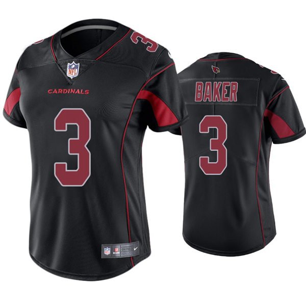 Women's Football Team Uniform #3 Budda Baker Jerseys Player Game Black Color Rush Lady Shirts