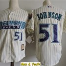 men's & youth Baseball Team Uniform #51 Randy Johnson Jerseys Throwback Cream Cooperstown Shirts