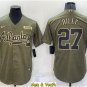 men's & youth Baseball Team Uniform #27 Austin Riley Jerseys Camo Salute Service League Shirts