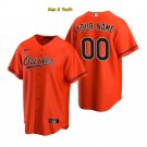 men's & youth Baseball Orioles Uniform #00 Custom name number Jerseys Orange CoolBase League Shirts