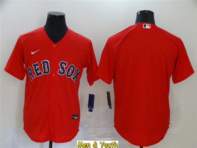 men's & youth Baseball Team Uniform Boston Red Sox Blank Jerseys Red CoolBase League Shirts