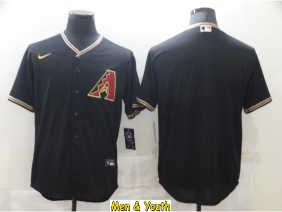 men's & youth Baseball Team Uniform Arizona Diamondbacks Blank Jerseys Black Coolbase League Shirts