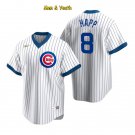 men's & youth Baseball Team Uniform #8 Ian Happ Jerseys White Cooperstown League Shirts