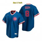 men's & youth Baseball Team Uniform #8 Ian Happ Jerseys Blue Cooperstown League Shirts