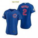 men's & youth Baseball Team Uniform #2 Nico Hoerner Jerseys Royal FlexBase League Shirts