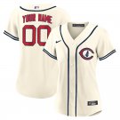 women's Baseball Cubs Uniform #00 Custom name number Jerseys Cream CoolBase League lady Shirts