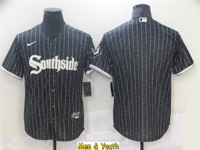 men's & youth Baseball Uniform Chicago White Sox Blank Jerseys Black City Connect CoolBase Shirts