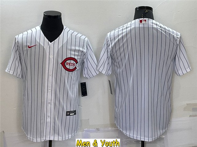 men's & youth Baseball Team Uniform Cincinnati Reds Blank Jerseys White Field of Dreams Shirts