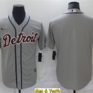 men's & youth Baseball Team Uniform Detroit Tigers Blank Jerseys Gray Road CoolBase League Shirts