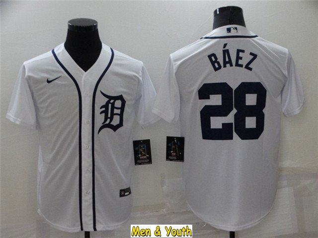 men's & youth Baseball Team Uniform #28 Javier Baez Jerseys White Home CoolBase League Shirts