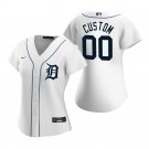 women's Baseball Tigers Uniform #00 Custom name number Jerseys White CoolBase League lady Shirts
