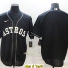 men's & youth Baseball Team Uniform Houston Astros Blank Jerseys 2021 Black Fashion League Shirts