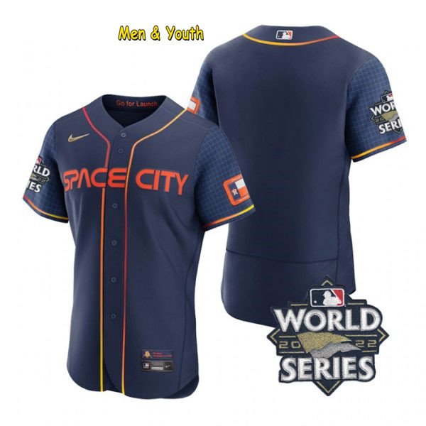 men's & youth Baseball Team Uniform Astros Blank Jerseys Navy City