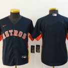 Youth Baseball Team Uniform Houston Astros Blank Jerseys Navy CoolBase League kids Shirts