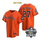 men's & youth Baseball Team Uniform #27 Jose Altuve Jerseys Orange CoolBase 2022 World Series Shirts