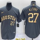 men's & youth Baseball Team Uniform #27 Jose Altuve Jerseys Charcoal 2022 All-Star Game Shirts