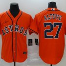 men's Baseball Team Uniform #27 Jose Altuve Jerseys Orange Alternate CoolBase League adults Shirts