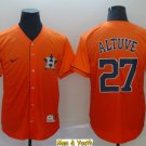 men's & youth Baseball Team Uniform #27 Jose Altuve Jerseys Orange Drift Fashion League Shirts
