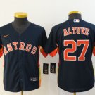 Youth Baseball Team Uniform #27 Jose Altuve Jerseys Navy Alternate CoolBase League kids Shirts