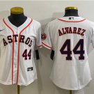 women's Baseball Team Uniform #44 Yordan Alvarez Jerseys White Home CoolBase League ladys Shirts