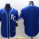 men's & youth Baseball Team Uniform Kansas City Royals Blank Jerseys Blue Alternate CoolBase Shirts
