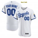 men's & youth Baseball Royals Uniform #00 Custom name number Jerseys White Home FlexBase Shirts