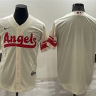 men's Baseball Team Uniform Los Angeles Angels Blank Jerseys Cream City Connect adults Shirts