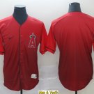 men's & youth Baseball Team Uniform Los Angeles Angels Blank Jerseys Red Drift Fashion League Shirts
