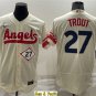 men's & youth Baseball Team Uniform #27 Mike Trout Jerseys Cream City Connect FlexBase League Shirts
