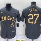 men's & youth Baseball Uniform #27 Mike Trout Jerseys Charcoal 2022 All-Star Game CoolBase Shirts