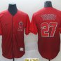 men's & youth Baseball Team Uniform #27 Mike Trout Jerseys Red Drift Fashion League Shirts