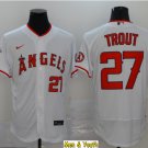 men's & youth Baseball Team Uniform #27 Mike Trout Jerseys White Home FlexBase League Shirts