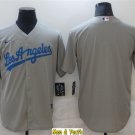 men's & youth Baseball Team Uniform Los Angeles Dodgers Blank Jerseys Gray Road CoolBase Shirts