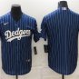 men's Baseball Team Uniform Los Angeles Dodgers Blank Jerseys Blue Pinstripe CoolBase adults Shirts