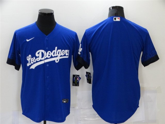 men's Baseball Team Uniform LA Dodgers Blank Jerseys Royal City Connect CoolBase adults Shirts