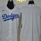 men's & youth Baseball Team Uniform Los Angeles Dodgers Blank Jerseys White League Sleeveless Shirts
