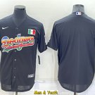 men's & youth Baseball Team Uniform LA Dodgers Blank Jerseys Rainbow Black Mexico CoolBase Shirts