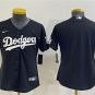 women's Baseball Team Uniform LA Dodgers Blank Jerseys Black Turn Back The Clock League ladys Shirts